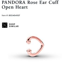 Pandora Rose Ear Cuff Open Heart